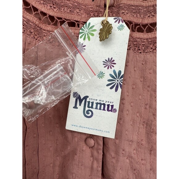 Show me your Mumu Women's Size Small Crochet Eyelet Dress costal boho  summer - Picture 12 of 13